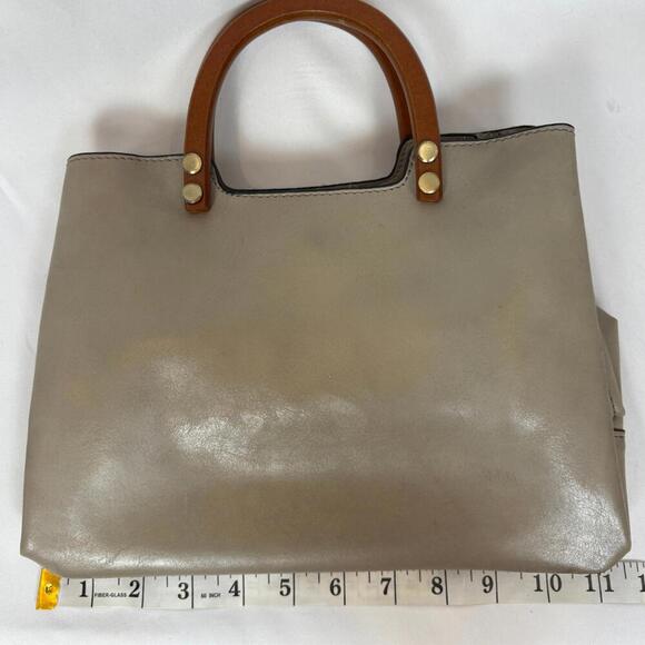 Joy Susan Vegan Leather Wooden Handle Small Purse - Picture 6 of 7